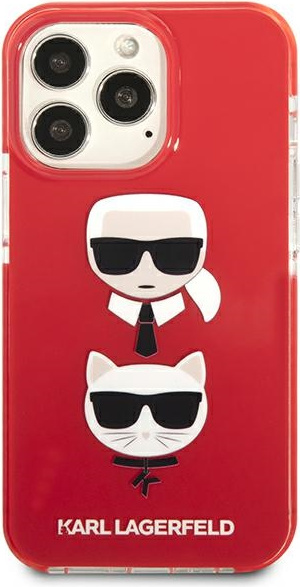 Kryt Karl Lagerfeld KLHCP13LTPE2TR Apple iPhone 13 Pro hardcase red Karl&Choupette Head