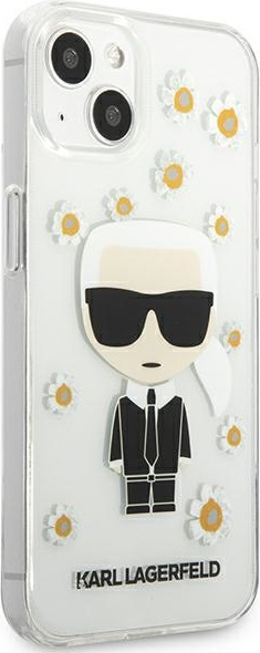 Kryt Karl Lagerfeld KLHCP13SHFLT Apple iPhone 13 mini transparent Flower Ikonik Karl