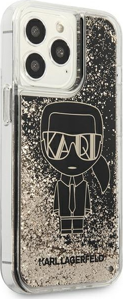 Kryt Karl Lagerfeld KLHCP13XLGGKBK Apple iPhone 13 Pro Max black hardcase Liquid Glitter Gatsby