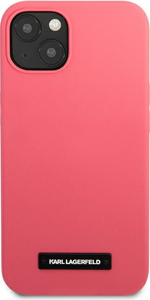 Kryt Karl Lagerfeld KLHCP13SSLMP1PI Apple iPhone 13 mini hardcase fuchsia Silicone Plaque
