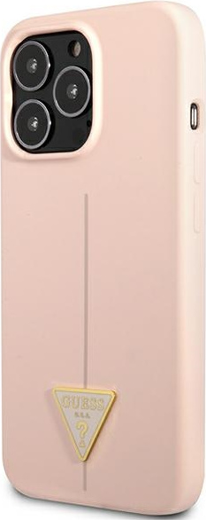 Kryt Guess GUHCP13LSLTGP Apple iPhone 13 Pro pink hardcase Silicone Triangle