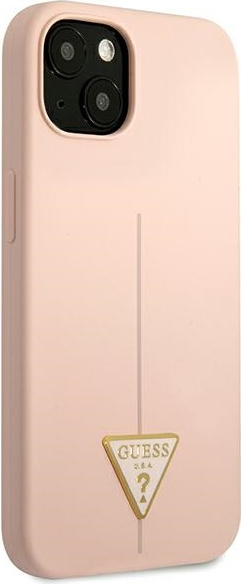 Kryt Guess GUHCP13SSLTGP Apple iPhone 13 mini pink hardcase Silicone Triangle