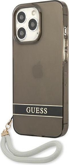 Kryt Guess GUHCP13LHTSGSK Apple iPhone 13 Pro black hardcase Translucent Stap