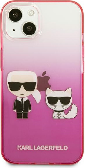 Kryt Karl Lagerfeld KLHCP13STGKCP Apple iPhone 13 mini hardcase pink Gradient Ikonik Karl & Choupette