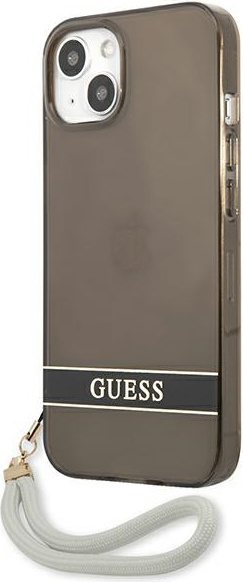 Kryt Guess GUHCP13SHTSGSK Apple iPhone 13 mini black hardcase Translucent Stap