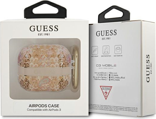 Kryt Guess GUA3HHFLD Apple AirPods 3 gold Paisley Strap Collection