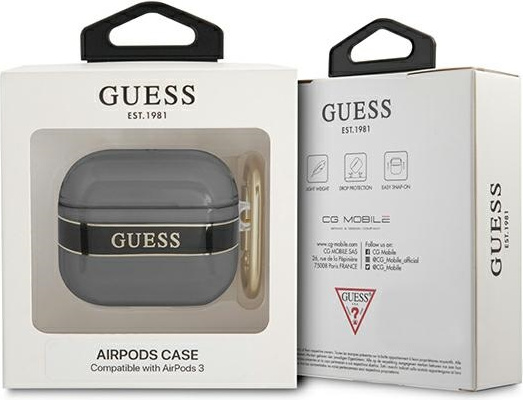 Kryt Guess GUA3HHTSK Apple AirPods 3 black Strap Collection