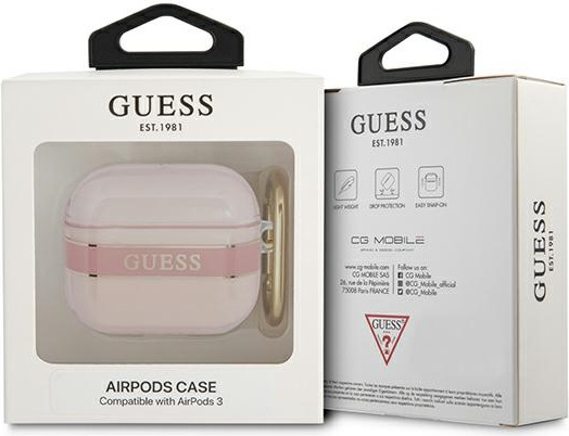 Kryt Guess GUA3HHTSP Apple AirPods 3 pink Strap Collection