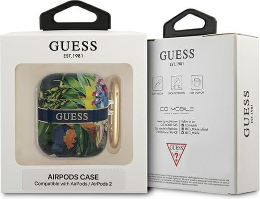 Kryt Guess GUA2HHFLB Apple AirPods blue Flower Strap Collection