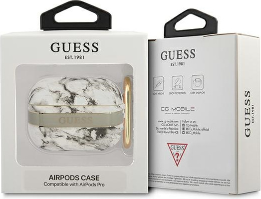 Kryt Guess GUAPHCHMAG Apple AirPods Pro grey Marble Strap Collection
