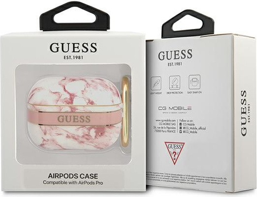Kryt Guess GUAPHCHMAP Apple AirPods Pro pink Marble Strap Collection