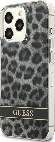 Kryt Guess GUHCP13LHSLEOK Apple iPhone 13 Pro grey hardcase Leopard