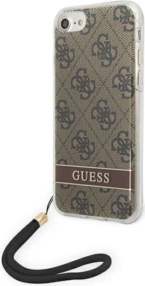 Kryt Guess GUOHCI8H4STW Apple iPhone SE 2022/SE 2020/8/7 brown hardcase 4G Print Strap