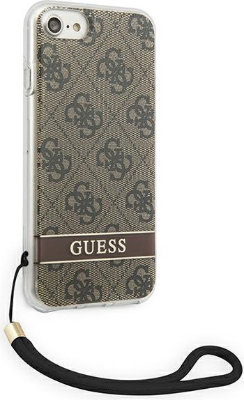 Kryt Guess GUOHCI8H4STW Apple iPhone SE 2022/SE 2020/8/7 brown hardcase 4G Print Strap