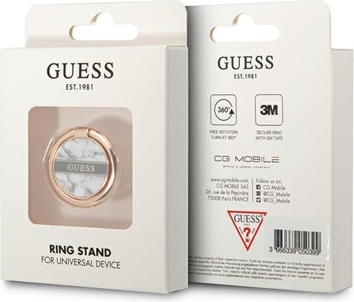 Držáček Guess Ring stand GURSHCHMAG white Marble