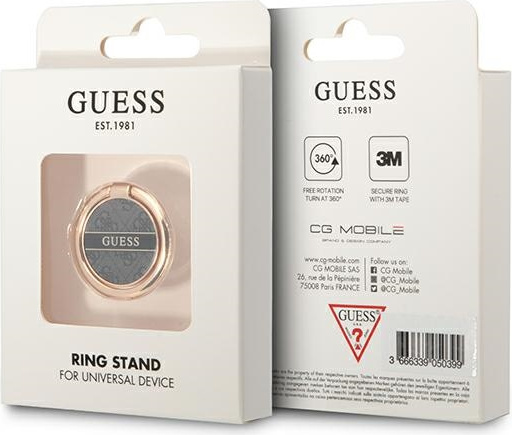 Držáček Guess Ring stand GURSHG4SK black 4G