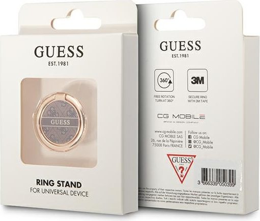Držáček Guess Ring stand GURSHG4SW brown 4G