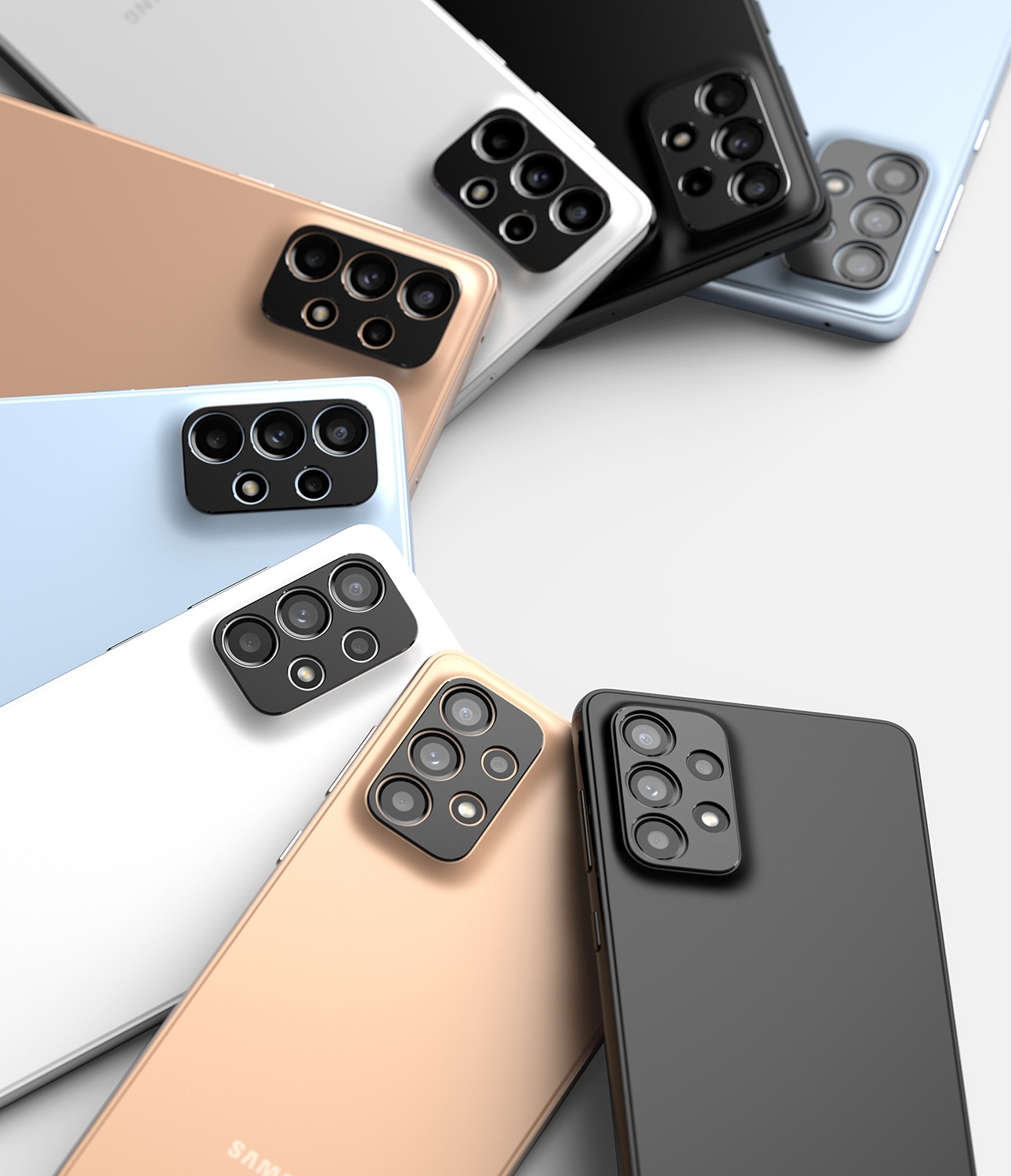 Kryt Ringke Camera Styling Samsung Galaxy A73 5G/A53 5G/A33 5G Black