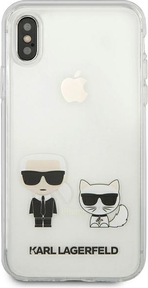 Kryt Karl Lagerfeld KLHCI65CKTR Apple iPhone XS Max hardcase Transparent Karl & Choupette