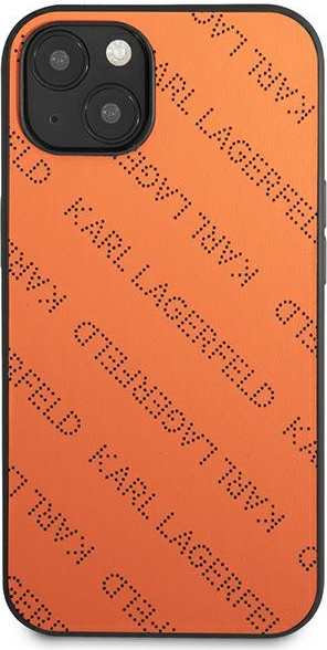 Kryt Karl Lagerfeld KLHCP13MPTLO Apple iPhone 13 hardcase orange Perforated Allover