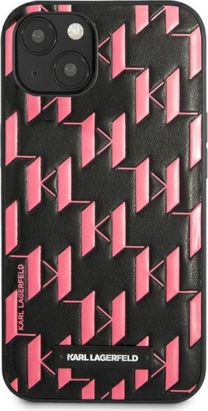 Kryt Karl Lagerfeld KLHCP13SMNMP1P Apple iPhone 13 mini hardcase pink Monogram Plaque