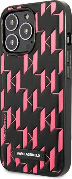 Kryt Karl Lagerfeld KLHCP13XMNMP1P Apple iPhone 13 Pro Max hardcase pink Monogram Plaque