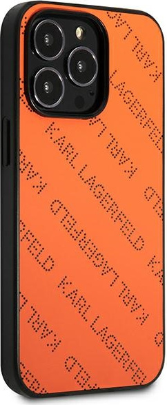 Kryt Karl Lagerfeld KLHCP13XPTLO Apple iPhone 13 Pro Max hardcase orange Perforated Allover
