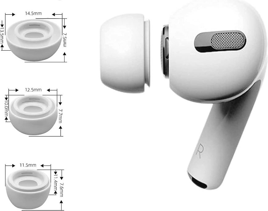 Kryt Tech-Protect Ear Tips Apple AirPods Pro White [3 PACK]