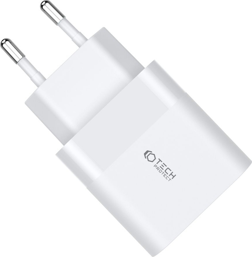 Síťová nabíječka Tech-Protect C30W 2-port Network Charger PD 30W QC 3.0 White