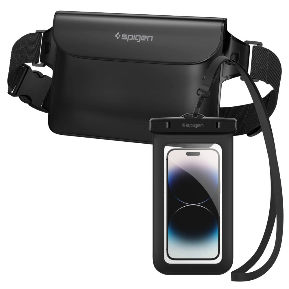 Kryt Spigen A621 Universal Waterproof Case & Waist Bag Black