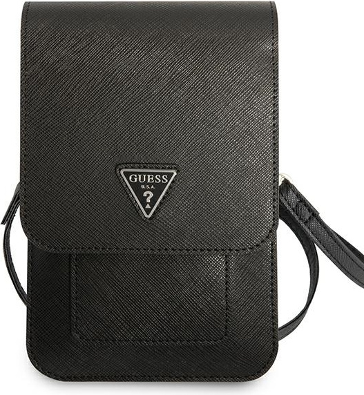 Kryt Guess GUWBSATMBK black Saffiano Triangle