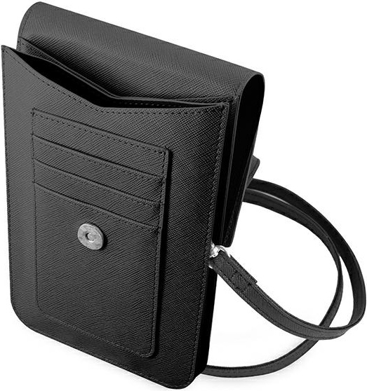 Kryt Guess GUWBSATMBK black Saffiano Triangle