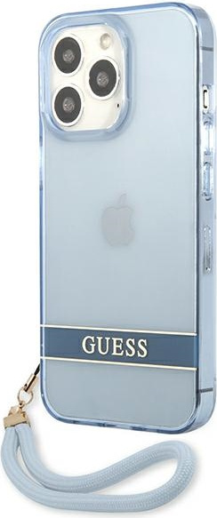 Kryt Guess GUHCP13LHTSGSB Apple iPhone 13 Pro blue hardcase Translucent Stap