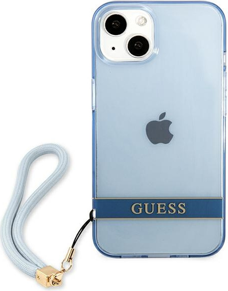 Kryt Guess GUHCP13MHTSGSB Apple iPhone 13 blue hardcase Translucent Stap
