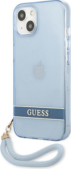 Kryt Guess GUHCP13SHTSGSB Apple iPhone 13 mini blue hardcase Translucent Stap