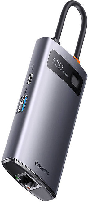 Hub 6in1 Baseus Metal Gleam Series USB-C - 4x USB 3.0