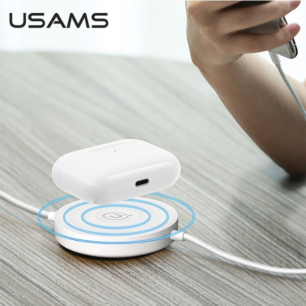 Bezdrátová nabíječka USAMS Wireless Charger US-CC096 10W z kablem Lightning black CC96WH01