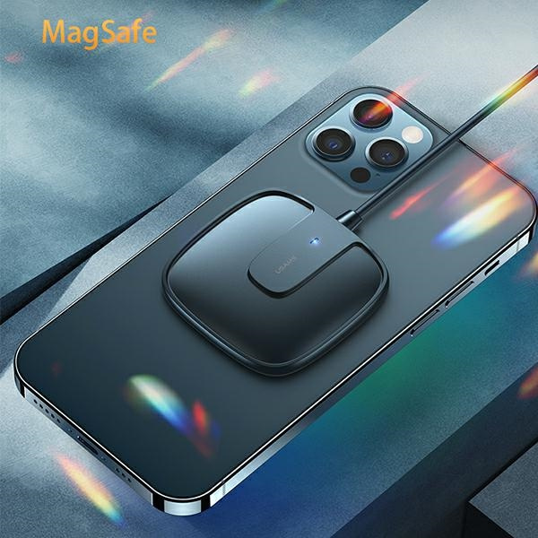Bezdrátová nabíječka USAMS Wireless Charger US-CD159 magnetic W1 15W Extra-thin Apple iPhone 12 series black CD159DZ01