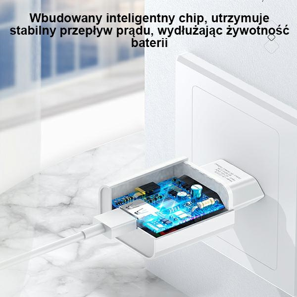 Síťová nabíječka USAMS  1xUSB T18 2,1A white Fast Charging CC075TC01