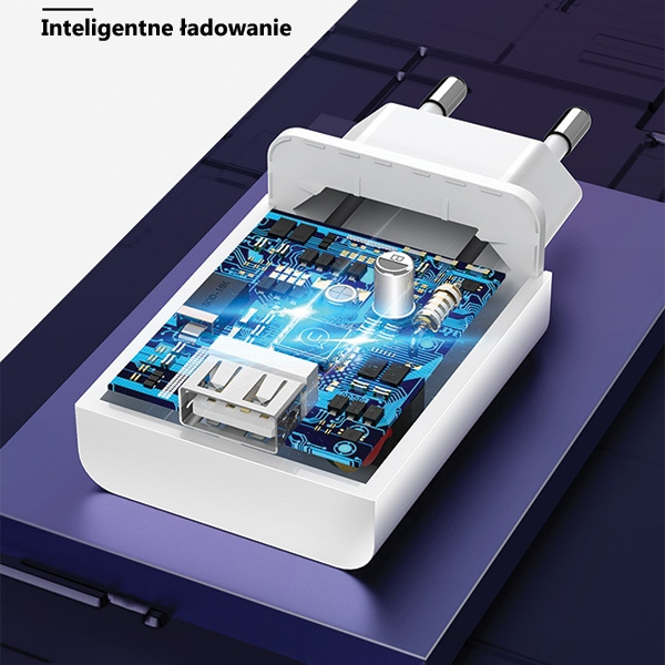 Síťová nabíječka USAMS  1xUSB T22 18W 3A QC3.0 Fast Charging white CC83TC01 (US-CC083)