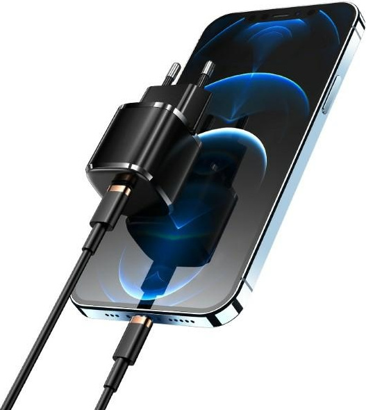 Síťová nabíječka USAMS 1xUSB-C T36 mini 20W PD3.0 Fast Charging black CC124TC01 (US-CC124)