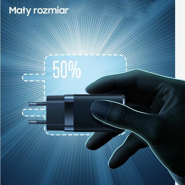 Síťová nabíječka USAMS  T41 USB-C+USB GaN 47W PD+QC Fast Charging white CC137TC02 (US-CC137)