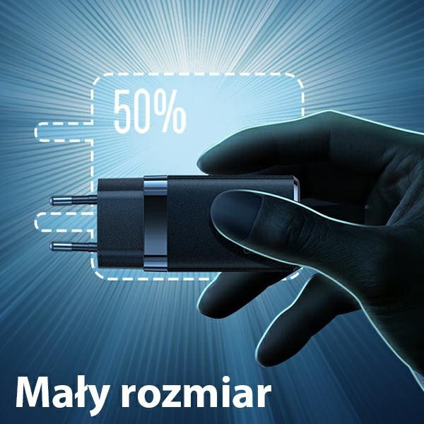 Síťová nabíječka USAMS T41 USB-C+USB GaN 47W PD+QC Fast Charging black CC137TC01 (US-CC137)