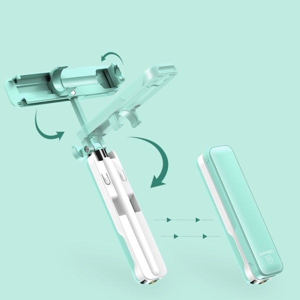 Selfie tyč USAMS M1 Mini 3,5mm green ZB5203 (US-ZB052)