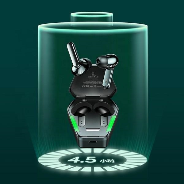 Sluchátka USAMS  Bluetooth 5.0 TWS JY series Gaming earbuds black BHUJY01