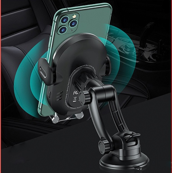 Kryt USAMS Wireless Charger Car Mount US-CD131 15W Automatic Dashboard black CD131ZJ01