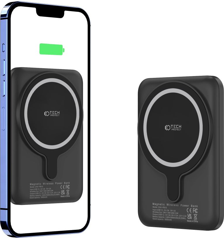 Tech-Protect PB10 LifeMag Powerbank MagSafe 5000mah Black