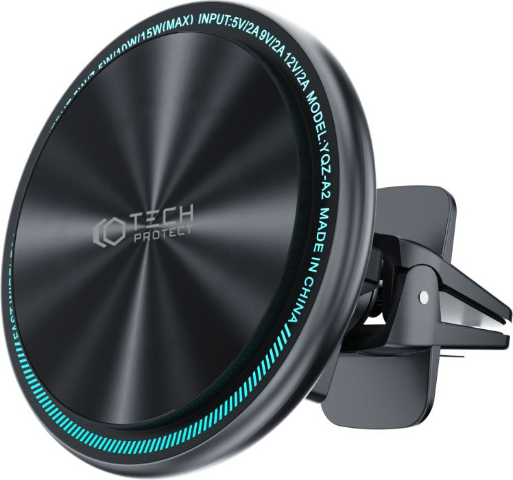 Držák do auta Tech-Protect A2 Magnetic MagSafe Vent Wireless Charger 15W, Black