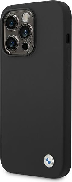 Kryt BMW BMHCP14XSILBK Apple iPhone 14 Pro Max black Silicone Metal Logo