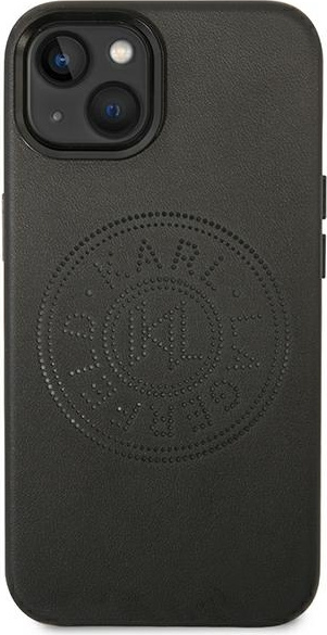 Kryt Karl Lagerfeld KLHCP14MFWHK Apple iPhone 14 Plus / 15 Plus hardcase black Leather Perforated Logo